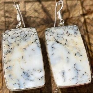 Dendritic Agate Earrings 1 7/8”